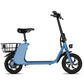 WINDHORSE E Scooter para adultos, Scooter eléctrico plegable con asiento y cesta de transporte, E Scooter con motor de 450 W, 36 V 8 AH 15.5 MPH 20 millas Commuter E-Scooter, neumáticos de 12,5 pulgadas Urban E Scooter, negro