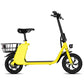 WINDHORSE E Scooter para adultos, Scooter eléctrico plegable con asiento y cesta de transporte, E Scooter con motor de 450 W, 36 V 8 AH 15.5 MPH 20 millas Commuter E-Scooter, neumáticos de 12,5 pulgadas Urban E Scooter, negro