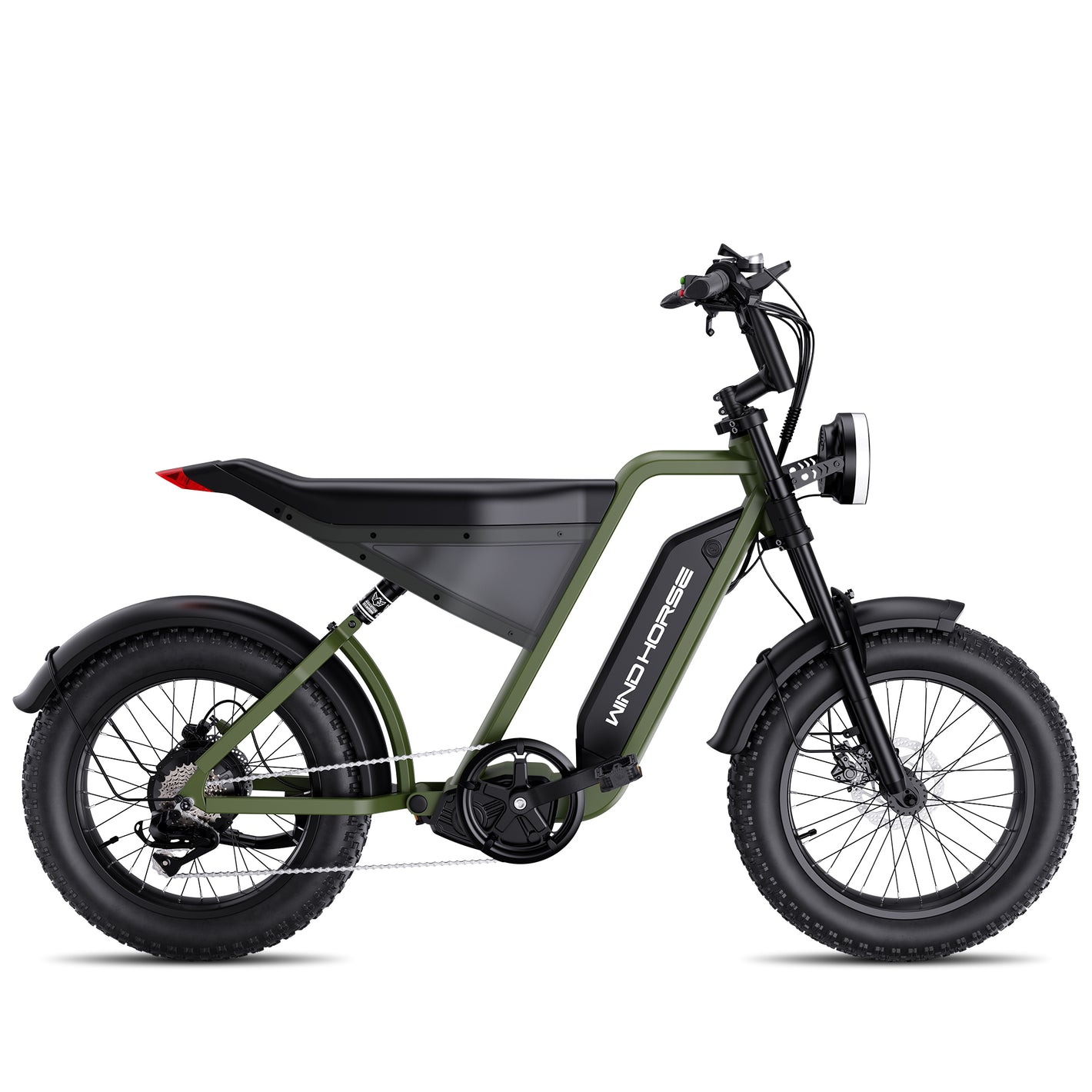 WINDHORSE Bicicleta eléctrica para adultos con motor de 1000 W, bicicleta eléctrica de cercanías de 60 millas y 20 MPH, 48 V 18 AH, descarga de frenos hidráulicos Bicicletas motorizadas por corte de energía, D3