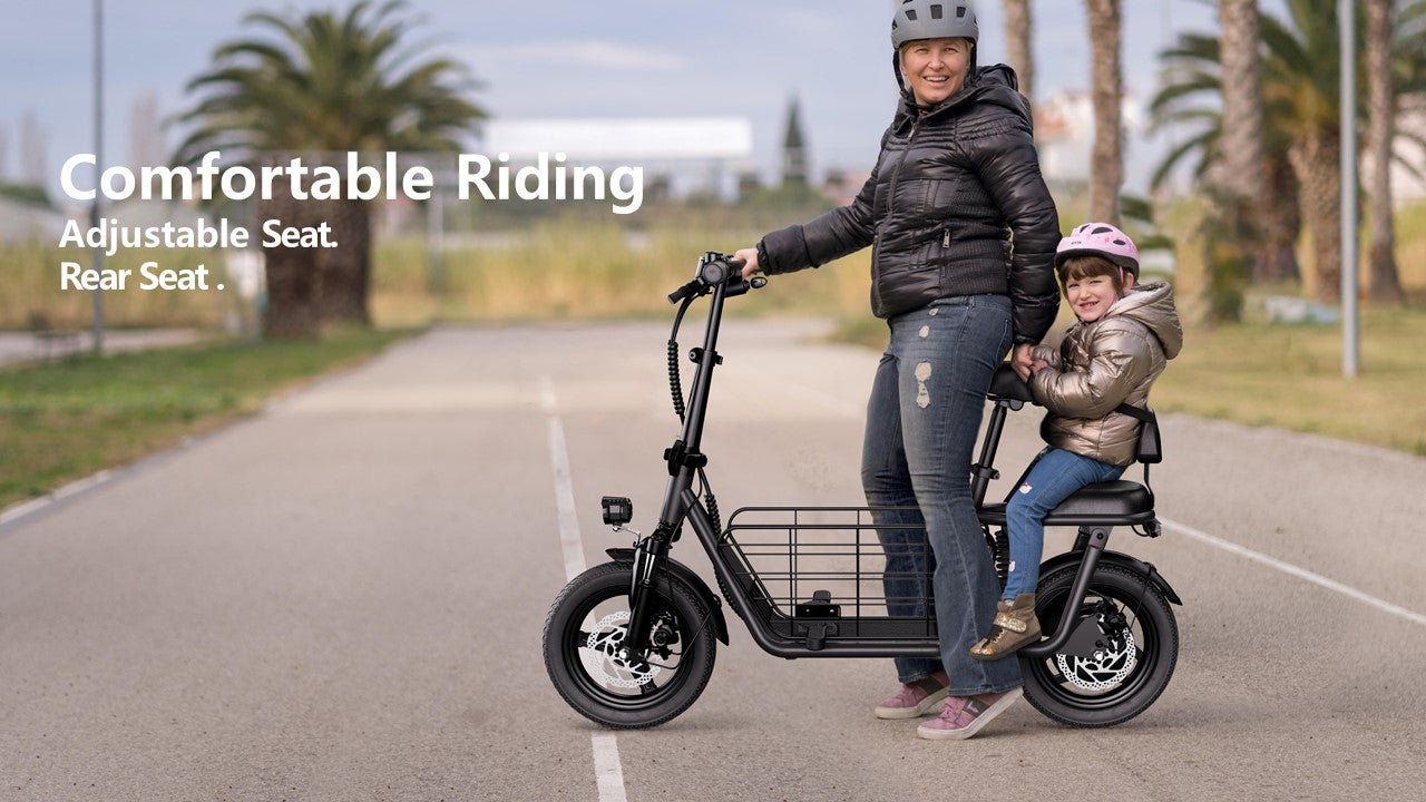 Windhorse C3 Electric Scooter with Extra Seat for Child