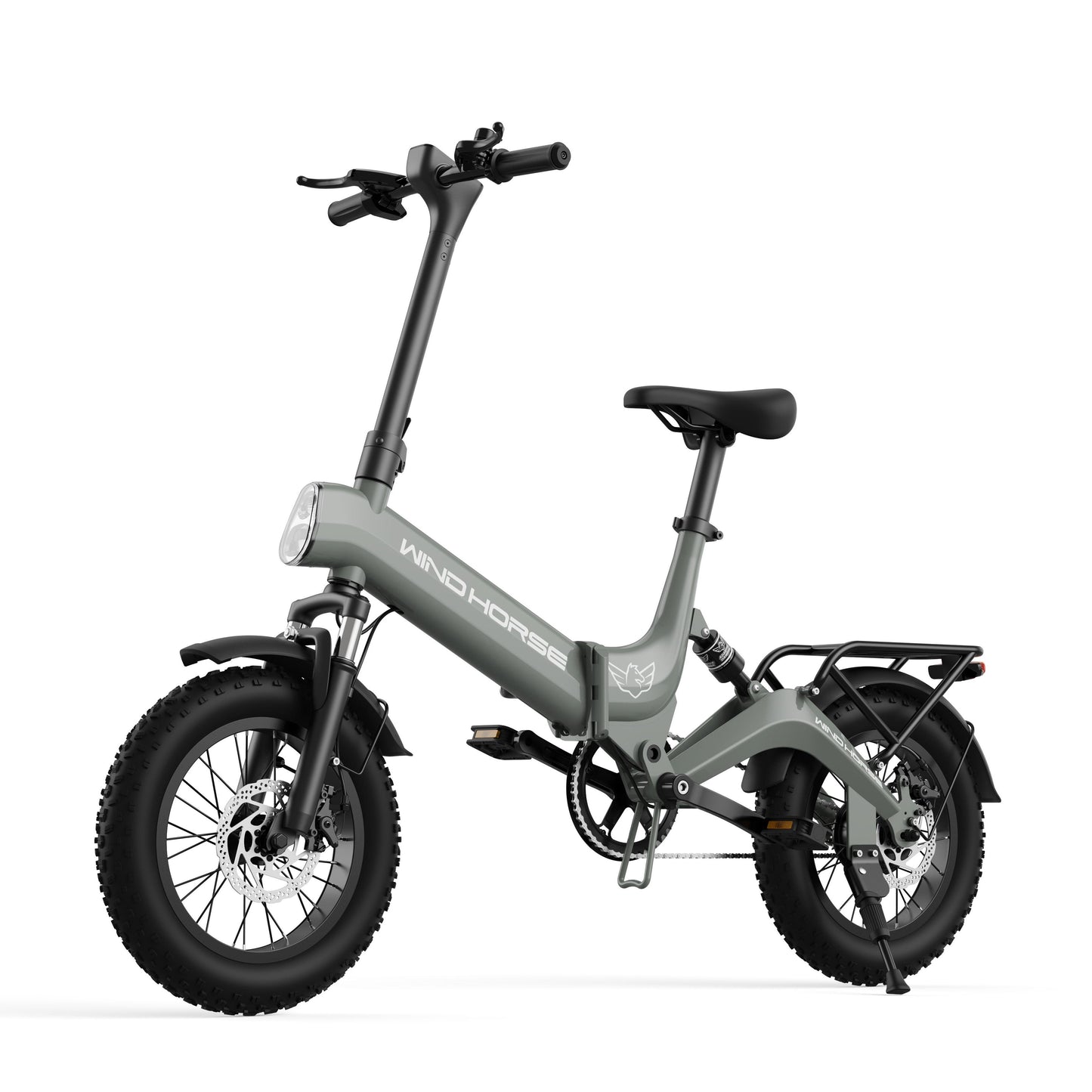 WINDHORSE Bicicleta eléctrica para adultos, bicicleta eléctrica inteligente con motor de 350 W, bicicleta eléctrica plegable de 30 millas y 20 mph, bicicleta de crucero de playa con neumáticos gruesos de 36 V 10 AH y 16 ", ola W1