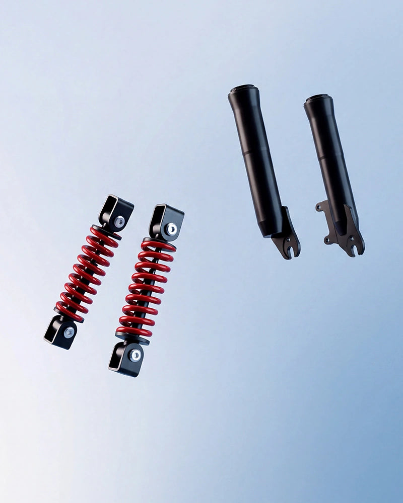 Front and rear suspension
