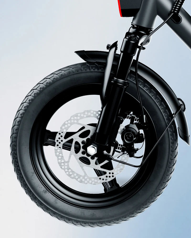 Disc brakes + 14" tires